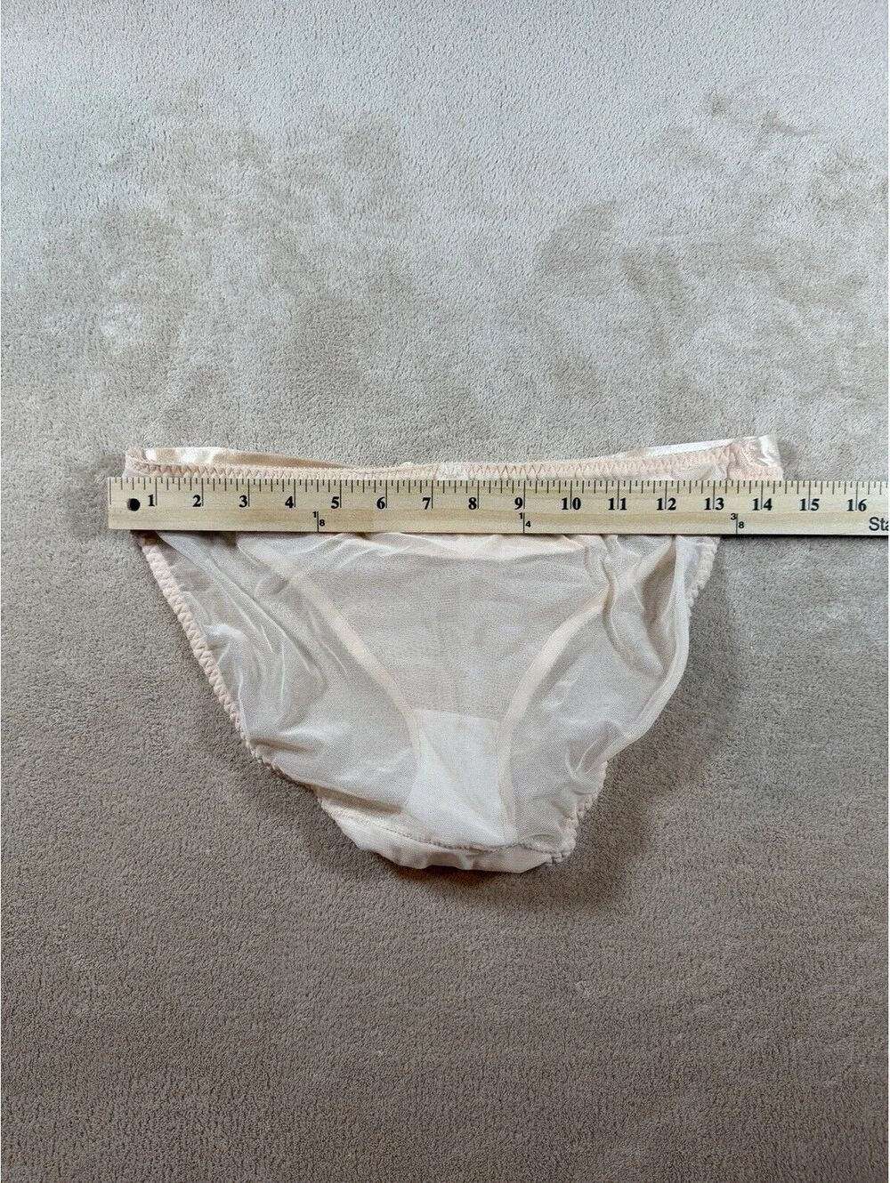 Vintage Victoria’s Secret L NWT Sheer Mesh Satin Bikini Panties Y2K Deadstock
